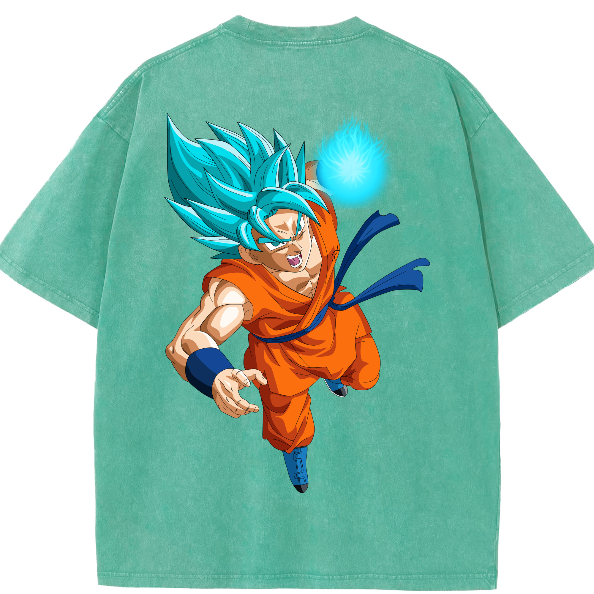 （画像用） ドラゴンボール 孫悟空（そん ごくう）Son Goku カカロット DRAGON BALL Kakarotto 綿100% ヴィンテージ風 半袖Tシャツ（背面プリント）